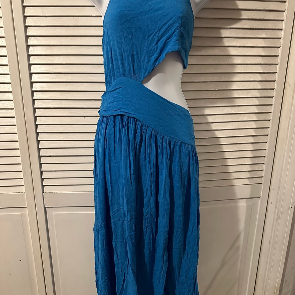 Free People Asymmetrical Blue Dress